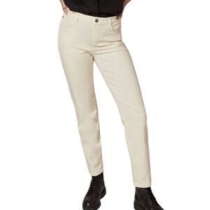 Massimo Dutti Cream Straight Leg Pants